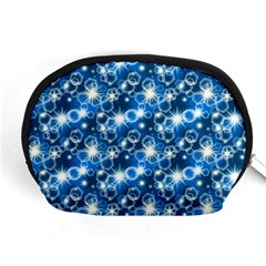 Star Hexagon Blue Deep Blue Light Accessory Pouch (medium) by Pakrebo