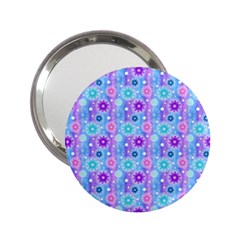 Flowers Light Blue Purple Magenta 2 25  Handbag Mirrors by Pakrebo