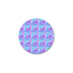 Flowers Light Blue Purple Magenta Golf Ball Marker by Pakrebo