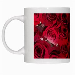 Roses Baby S Breath Bouquet Floral White Mugs by Pakrebo