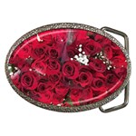 Roses Baby S Breath Bouquet Floral Belt Buckles Front