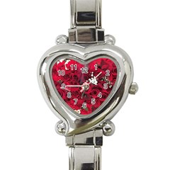 Roses Baby S Breath Bouquet Floral Heart Italian Charm Watch by Pakrebo