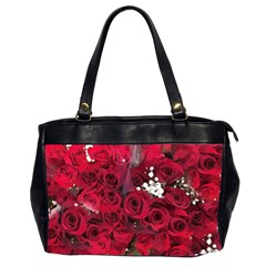 Roses Baby S Breath Bouquet Floral Oversize Office Handbag (2 Sides) by Pakrebo