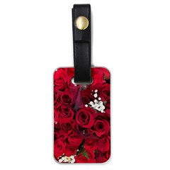 Roses Baby S Breath Bouquet Floral Luggage Tags (one Side)  by Pakrebo