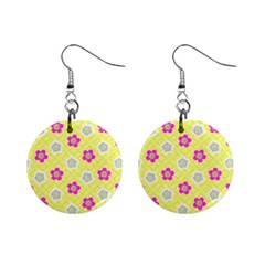 Traditional Patterns Plum Mini Button Earrings by Pakrebo