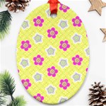 Traditional Patterns Plum Oval Ornament (Two Sides) Front