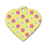 Traditional Patterns Plum Dog Tag Heart (Two Sides) Front