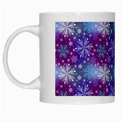 Snow White Blue Purple Tulip White Mugs by Pakrebo