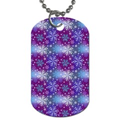 Snow White Blue Purple Tulip Dog Tag (two Sides) by Pakrebo