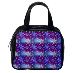 Snow White Blue Purple Tulip Classic Handbag (one Side) by Pakrebo