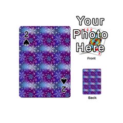 Snow White Blue Purple Tulip Playing Cards 54 (mini) by Pakrebo