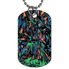 Tree Forest Abstract Forrest Dog Tag (two Sides) by Pakrebo