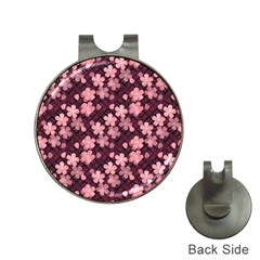 Cherry Blossoms Japanese Style Pink Hat Clips With Golf Markers by Pakrebo