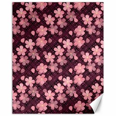 Cherry Blossoms Japanese Style Pink Canvas 16  X 20  by Pakrebo