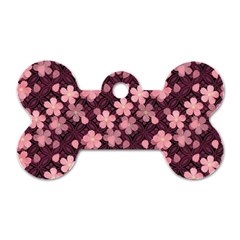 Cherry Blossoms Japanese Style Pink Dog Tag Bone (one Side) by Pakrebo