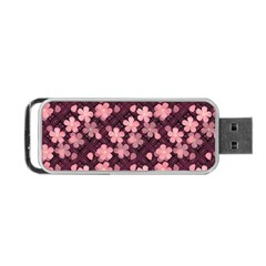 Cherry Blossoms Japanese Style Pink Portable Usb Flash (one Side) by Pakrebo