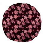 Cherry Blossoms Japanese Style Pink Large 18  Premium Round Cushions Back