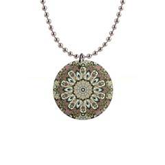 Seamless Pattern Abstract Mandala 1  Button Necklace by Pakrebo