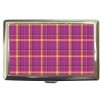 Plaid Tartan Background Wallpaper Cigarette Money Case Front