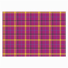 Plaid Tartan Background Wallpaper Large Glasses Cloth (2-side) by Pakrebo