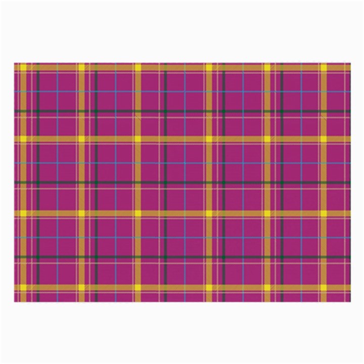 Plaid Tartan Background Wallpaper Large Glasses Cloth (2-Side)