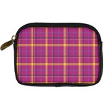 Plaid Tartan Background Wallpaper Digital Camera Leather Case Front