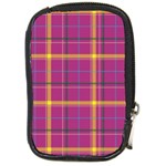 Plaid Tartan Background Wallpaper Compact Camera Leather Case Front