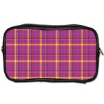 Plaid Tartan Background Wallpaper Toiletries Bag (Two Sides) Front