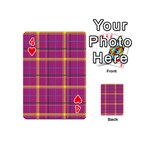 Plaid Tartan Background Wallpaper Playing Cards 54 (Mini) Front - Heart4