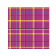 Plaid Tartan Background Wallpaper Small Satin Scarf (square) by Pakrebo