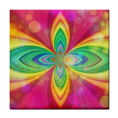 Color Abstract Form Ellipse Bokeh Tile Coasters by Pakrebo