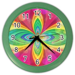 Color Abstract Form Ellipse Bokeh Color Wall Clock by Pakrebo