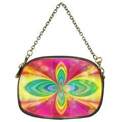 Color Abstract Form Ellipse Bokeh Chain Purse (one Side) by Pakrebo