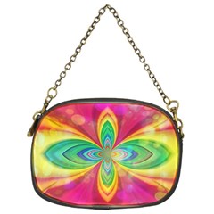 Color Abstract Form Ellipse Bokeh Chain Purse (two Sides) by Pakrebo