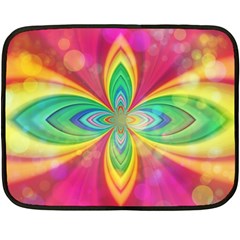 Color Abstract Form Ellipse Bokeh Fleece Blanket (mini) by Pakrebo