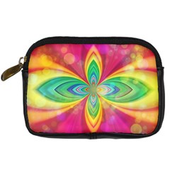 Color Abstract Form Ellipse Bokeh Digital Camera Leather Case by Pakrebo