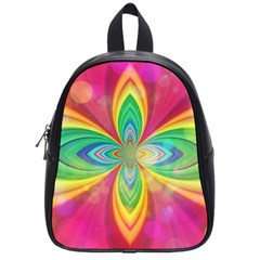 Color Abstract Form Ellipse Bokeh School Bag (small) by Pakrebo