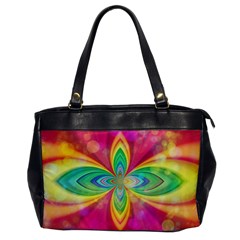 Color Abstract Form Ellipse Bokeh Oversize Office Handbag by Pakrebo