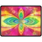 Color Abstract Form Ellipse Bokeh Fleece Blanket (Large)  80 x60  Blanket Front