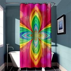 Color Abstract Form Ellipse Bokeh Shower Curtain 36  X 72  (stall)  by Pakrebo