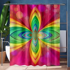 Color Abstract Form Ellipse Bokeh Shower Curtain 60  X 72  (medium)  by Pakrebo