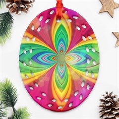 Color Abstract Form Ellipse Bokeh Oval Filigree Ornament (two Sides) by Pakrebo