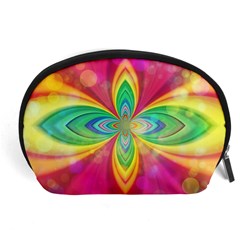 Color Abstract Form Ellipse Bokeh Accessory Pouch (large) by Pakrebo