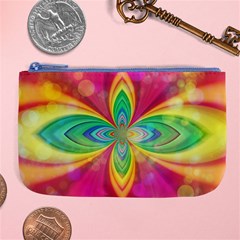 Color Abstract Form Ellipse Bokeh Large Coin Purse by Pakrebo