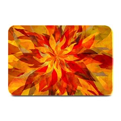 Flower Blossom Red Orange Abstract Plate Mats