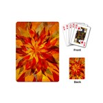 Flower Blossom Red Orange Abstract Playing Cards (Mini) Back