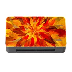 Flower Blossom Red Orange Abstract Memory Card Reader with CF