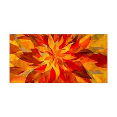 Flower Blossom Red Orange Abstract Yoga Headband by Pakrebo