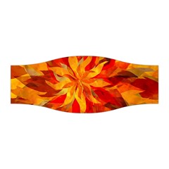 Flower Blossom Red Orange Abstract Stretchable Headband by Pakrebo