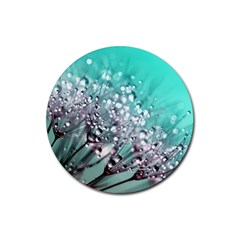 Dandelion Seeds Flower Nature Rubber Coaster (round)  by Pakrebo